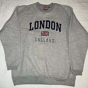 GWCC Gray London England Crewneck Sweatshirt Size XL